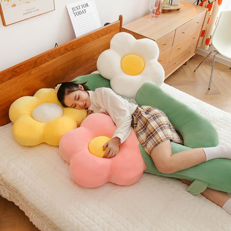 Beatiful Sun Flower Plush Pillow Super Soft Long Plant Pillows Toy Bed Cushion 4