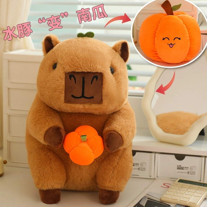 Stuffed color strawberry rabbit pumpkin capybara animal toys plush toys hidden doy 1