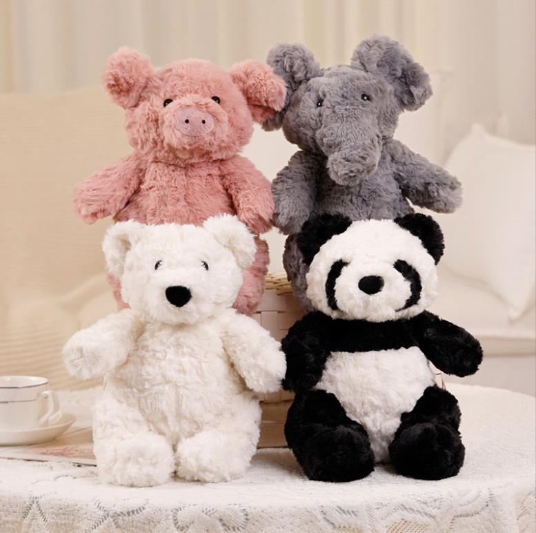 New Design Lovely Pink Pig Elephant Panda Bear Stuffed Animal Toys Plush Doll Baby Kids Gifts 7