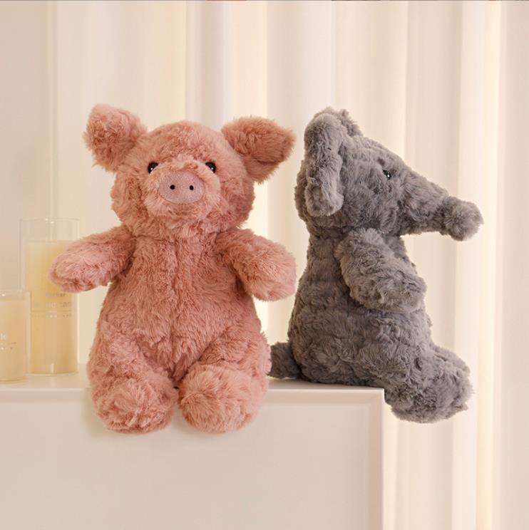 New Design Lovely Pink Pig Elephant Panda Bear Stuffed Animal Toys Plush Doll Baby Kids Gifts 5
