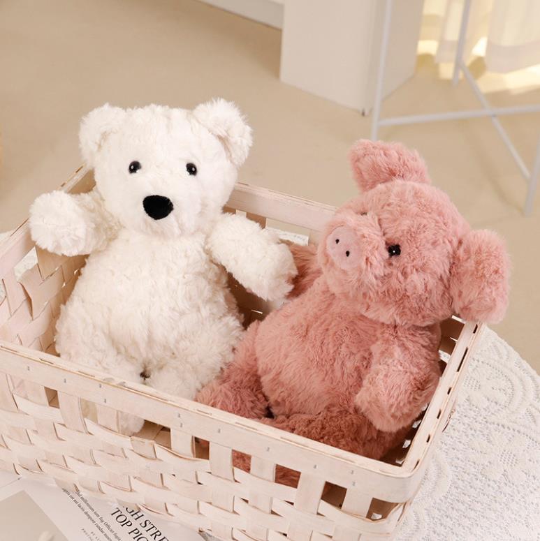 New Design Lovely Pink Pig Elephant Panda Bear Stuffed Animal Toys Plush Doll Baby Kids Gifts 6
