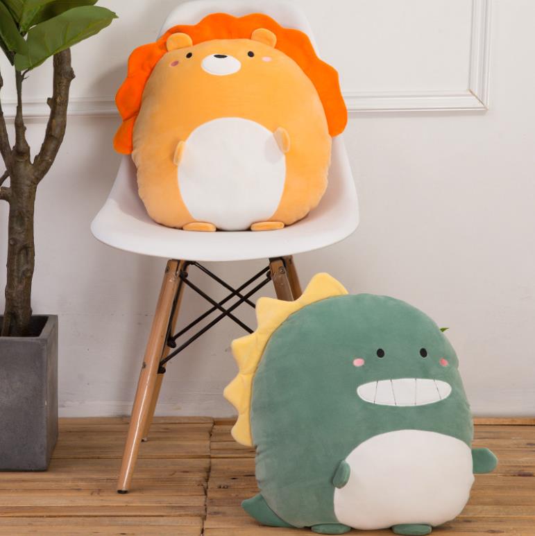 Customized Cute Forest Animal Stuffed Pillow Dinosaur Lion Plush Toy Soft Pillows 1
