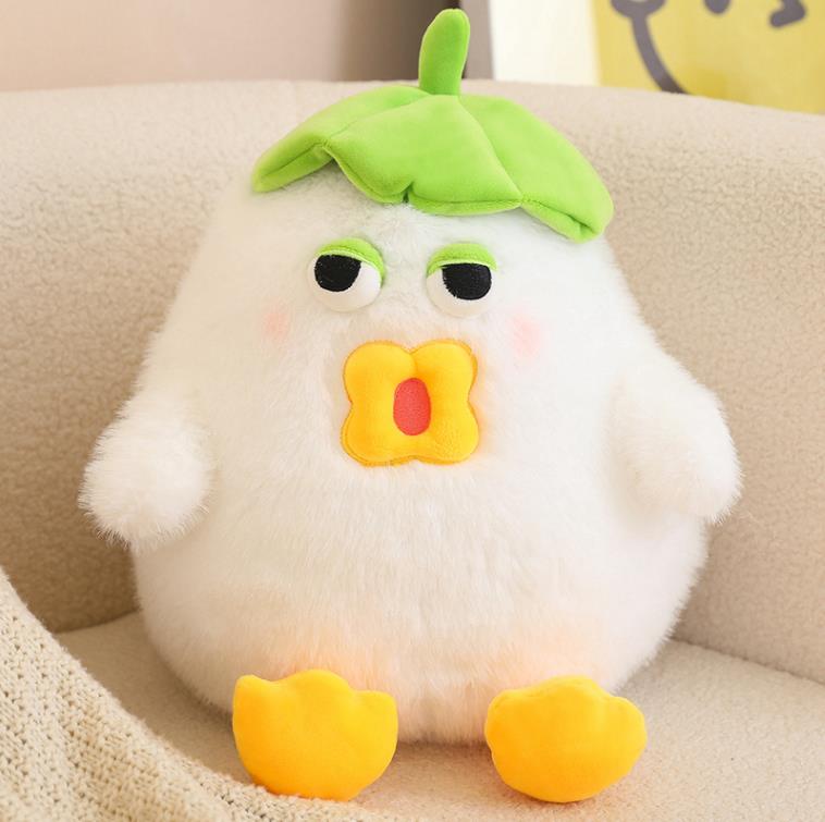 Lovely Lotus Chicken Plush Toys Creative Funny Chick Doll Accompanied Sleeping Pillow Gifts 5