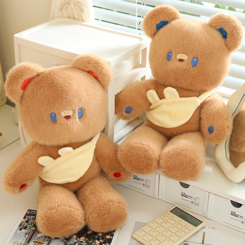 New Cute Design Stuffed Animal Toy Rabbit Bib Bear Lovely Plush Doll 3