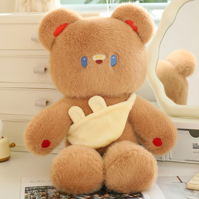 New Cute Design Stuffed Animal Toy Rabbit Bib Bear Lovely Plush Doll 1