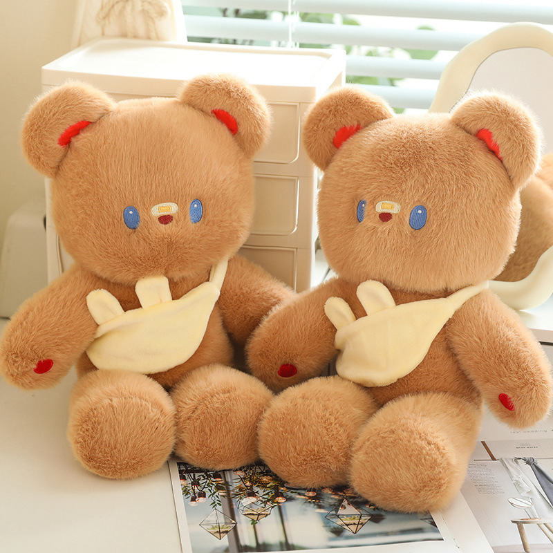 New Cute Design Stuffed Animal Toy Rabbit Bib Bear Lovely Plush Doll 2
