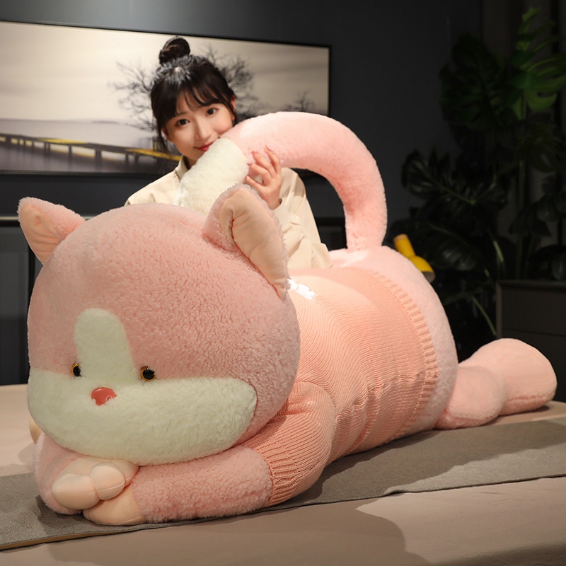 Wholesale Stuffed Animal Toy Soft Pillow Cute Long Body Cat Plush Toy 1