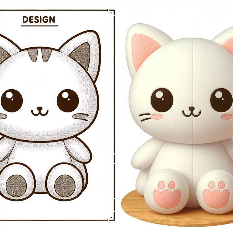 Customized Cute Cat Companion Dolls for Children 1