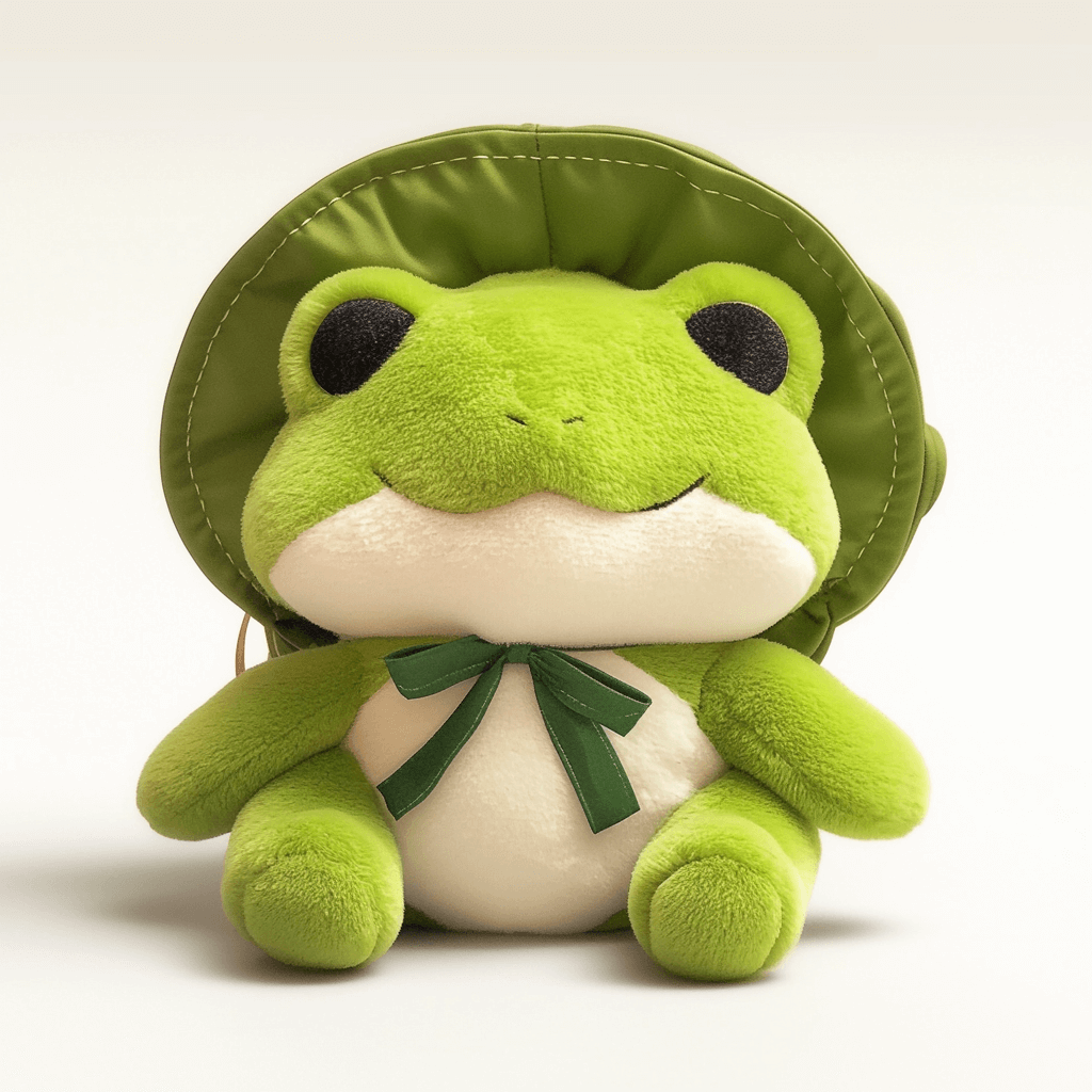 Plush Manufacturer Custom Made Smile Hot Sale Stuffed Green Frog Plush Toy Cute Cartoon Travel Frog Stuffed Doll 12