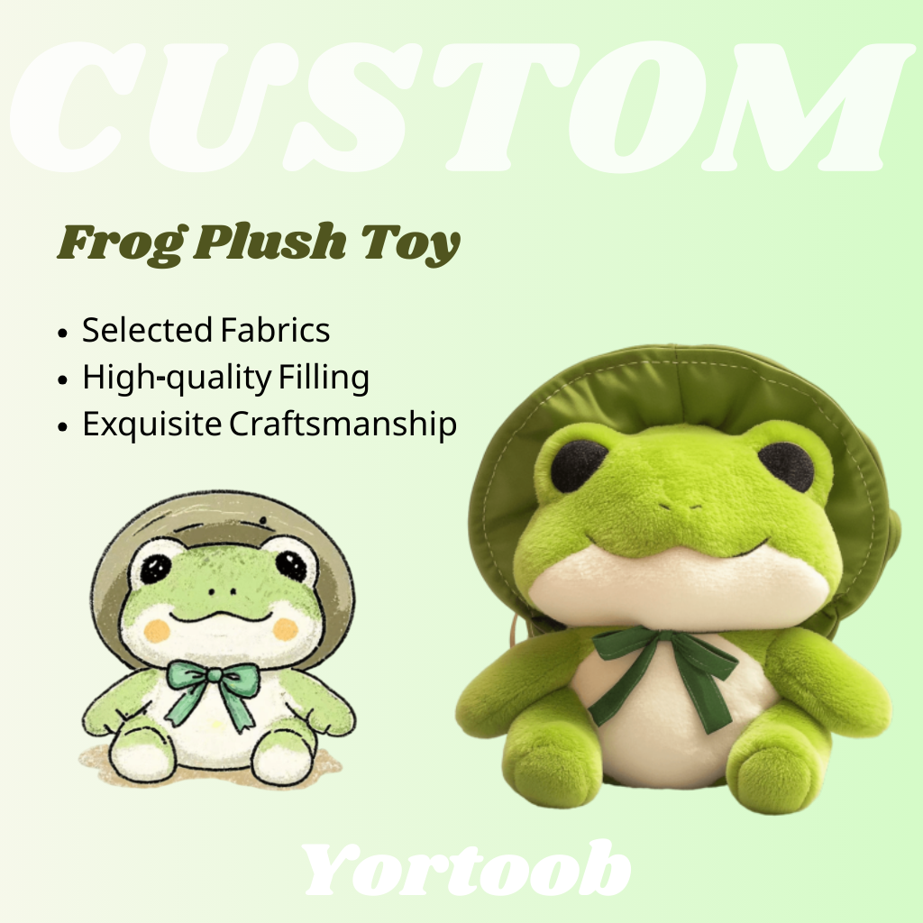 Plush Manufacturer Custom Made Smile Hot Sale Stuffed Green Frog Plush Toy Cute Cartoon Travel Frog Stuffed Doll 9