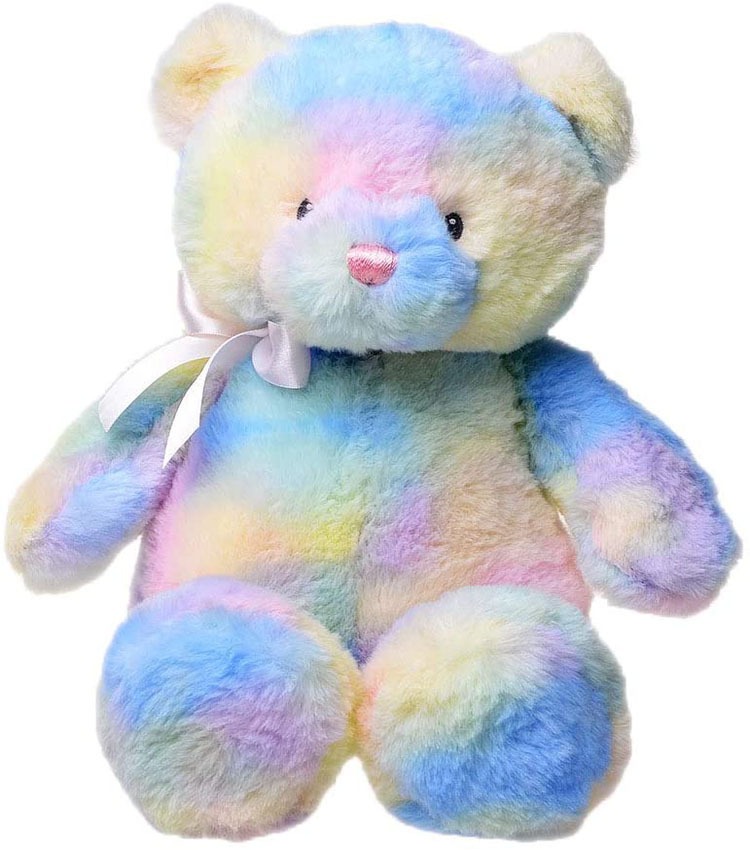 OEM Manufacture Factory Sale Rainbow Colorful Teddy Bear Stuffed Animal Kids Toys Birthday Christmas Gift 10