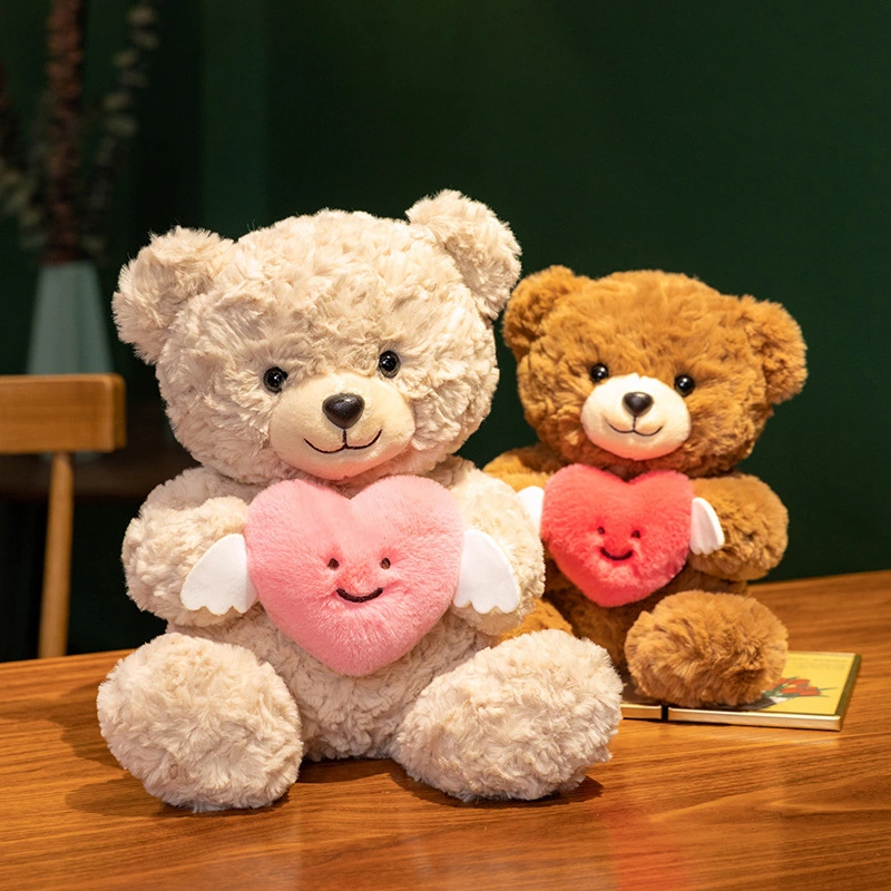 Valentine Plush Teddy Bear with Love Wings and Angel Bear Creative Soft and Cute Style Valentine's Day Gift 1