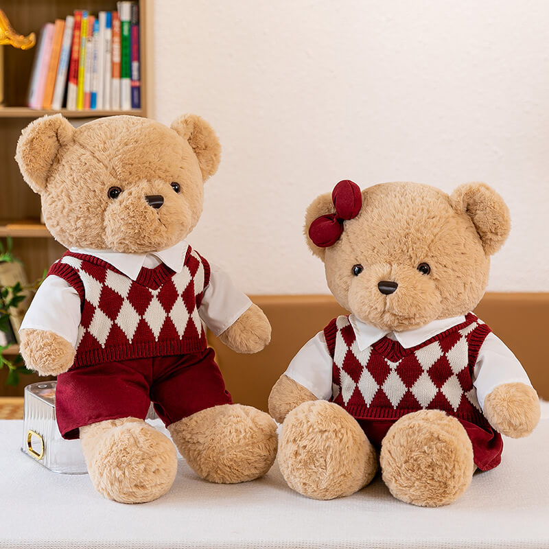 Teddy Bear With Sweater Factory Wholesale High Quality ODM Lovely Large Couple Bears As Valentine Gift 12