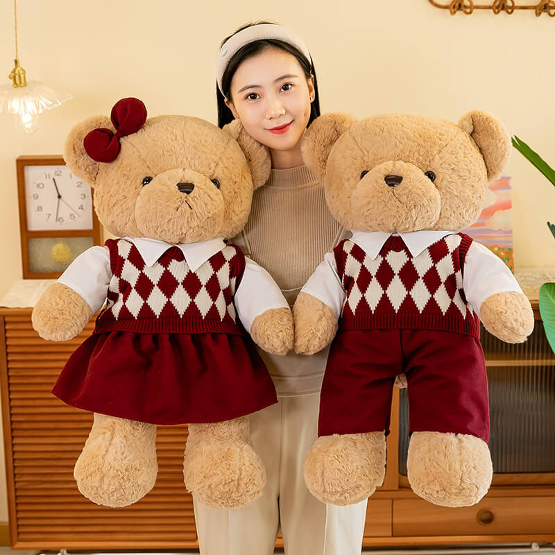 Teddy Bear With Sweater Factory Wholesale High Quality ODM Lovely Large Couple Bears As Valentine Gift 15