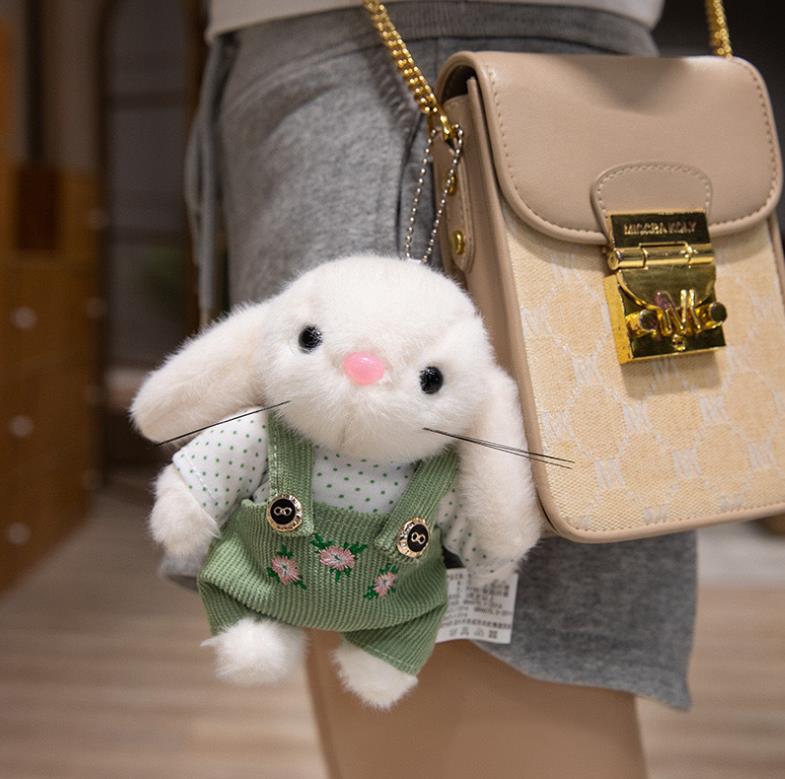 Custom Kawaii Girls Country style Bunny Keychain Women Couple Rabbit Keychain 5