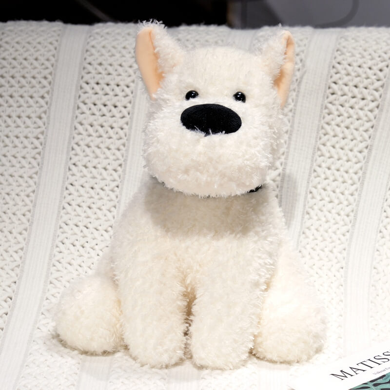 Wholesale Cute West Highland Terrier Plush Toy in Squatting Posture with a Headscarf  Stuffed Toy  - Yortoob 21