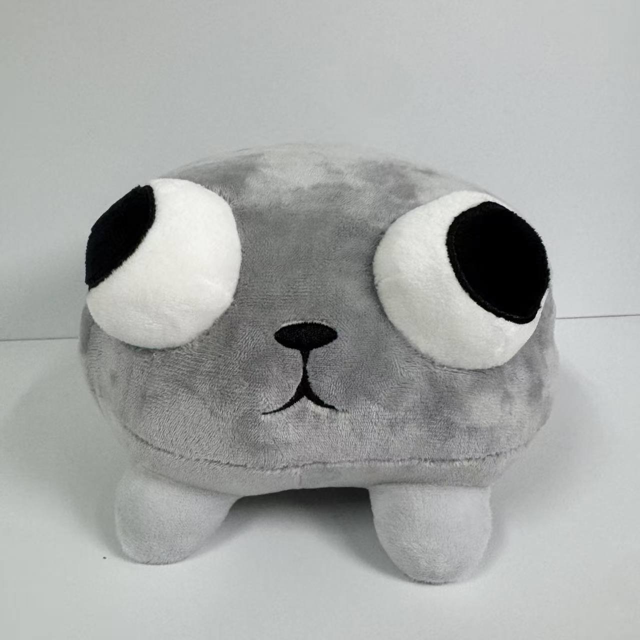 Плюшевая игрушка Dandy's World, серый цвет, 25 см - милая большая игрушка с глазами и бантиком. 14
