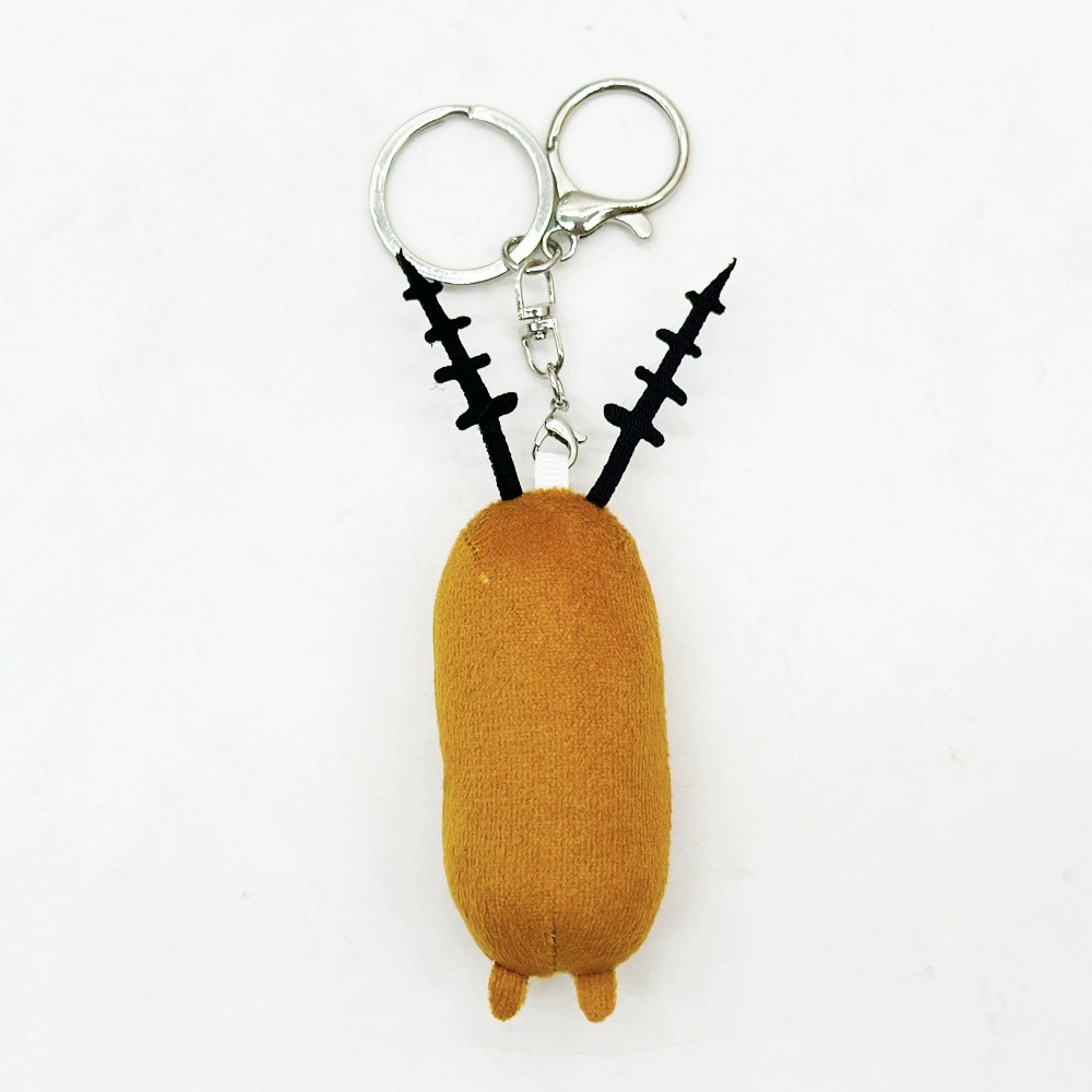 Quirky Cartoon Single-Eye Plush Keychain - Brown Character Keyring (11cm, 13g) 18