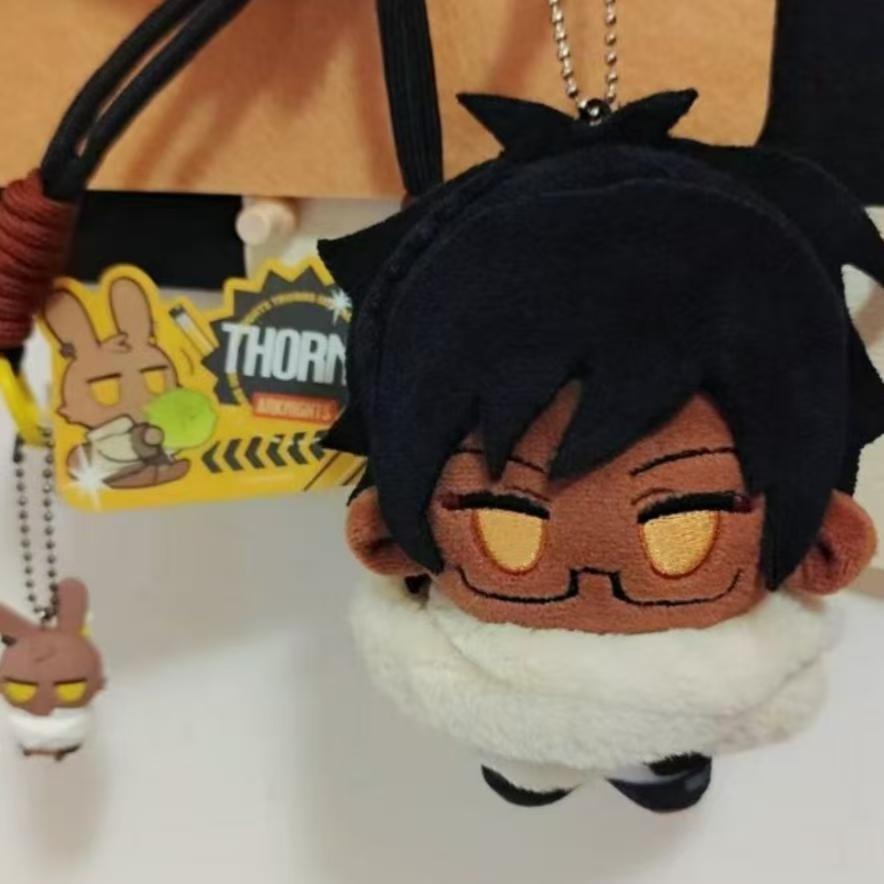 10cm Soft Chibi-Style Dark-Skinned Black Hair Character Plush Doll - Shiny Golden Eyes & Stylish Outfit 15