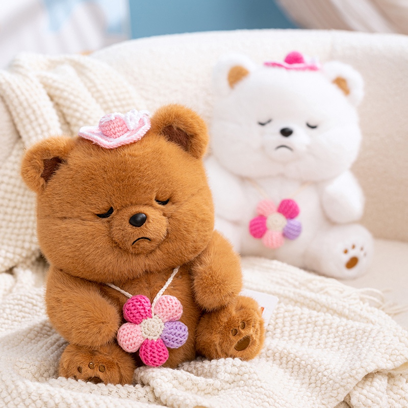 Romantic Bear with Bouquet Plush Toy Stuffed Doll for Girlfriend Kids Home Decor Gift 13