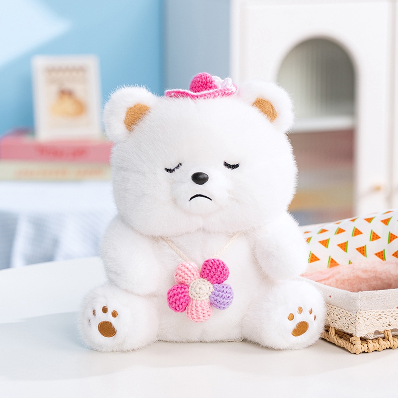 Romantic Bear with Bouquet Plush Toy Stuffed Doll for Girlfriend Kids Home Decor Gift 15