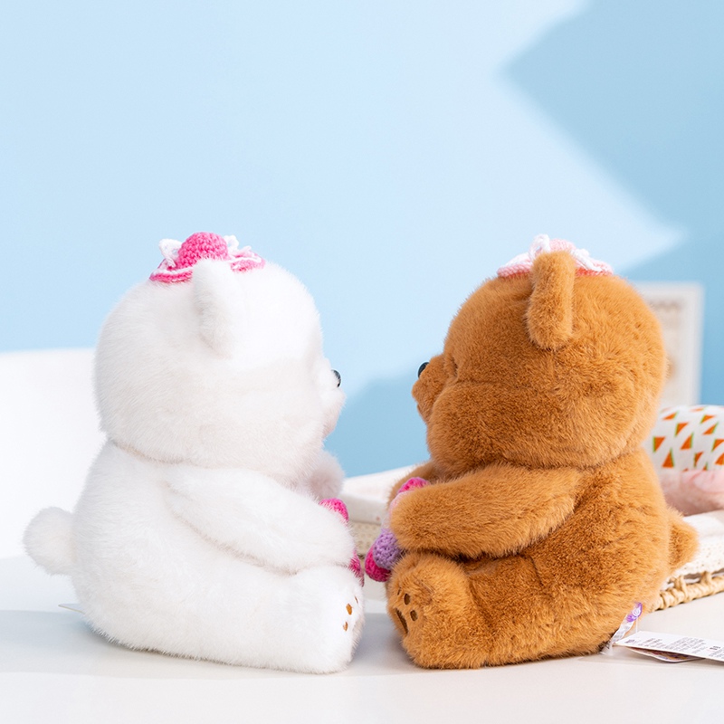 Romantic Bear with Bouquet Plush Toy Stuffed Doll for Girlfriend Kids Home Decor Gift 14