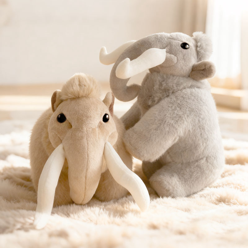 Super Soft Woolly Mammoth Plush Toy Realistic Stuffed Animal for Children Collectors Gift Decoration 13