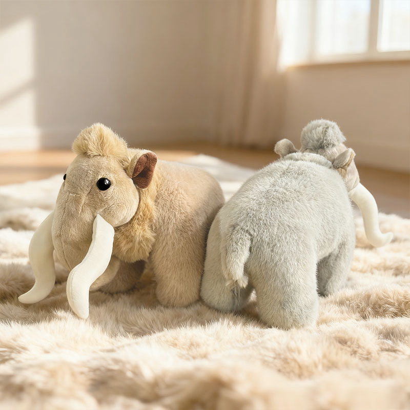 Super Soft Woolly Mammoth Plush Toy Realistic Stuffed Animal for Children Collectors Gift Decoration 14