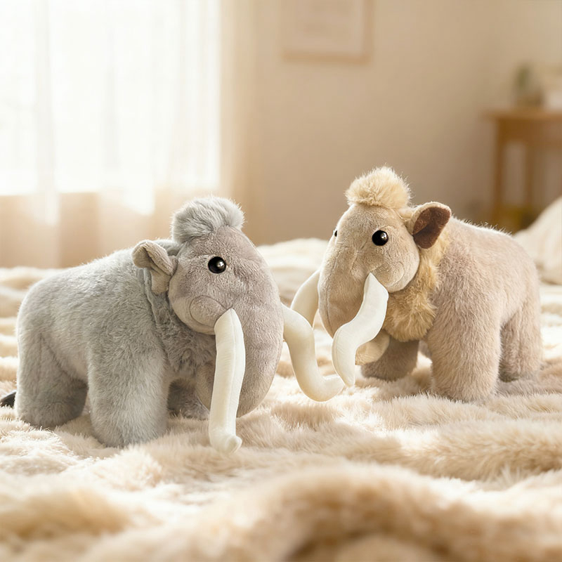 Super Soft Woolly Mammoth Plush Toy Realistic Stuffed Animal for Children Collectors Gift Decoration 16