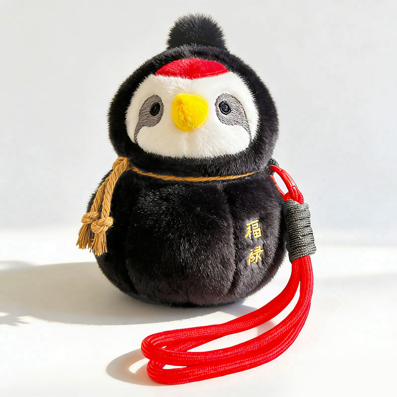 Lucky Three Treasures Plush Keychain, Traditional Chinese Fortune Key Accessory 14