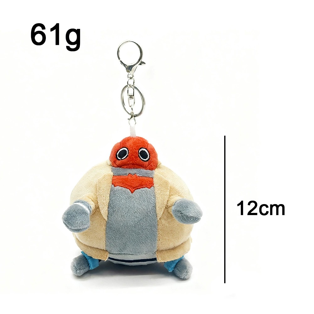 12cm fat jason todd  Cute Cartoon Character Plush Keychain  Soft Stuffed Bag Charm with Bat Logo 15