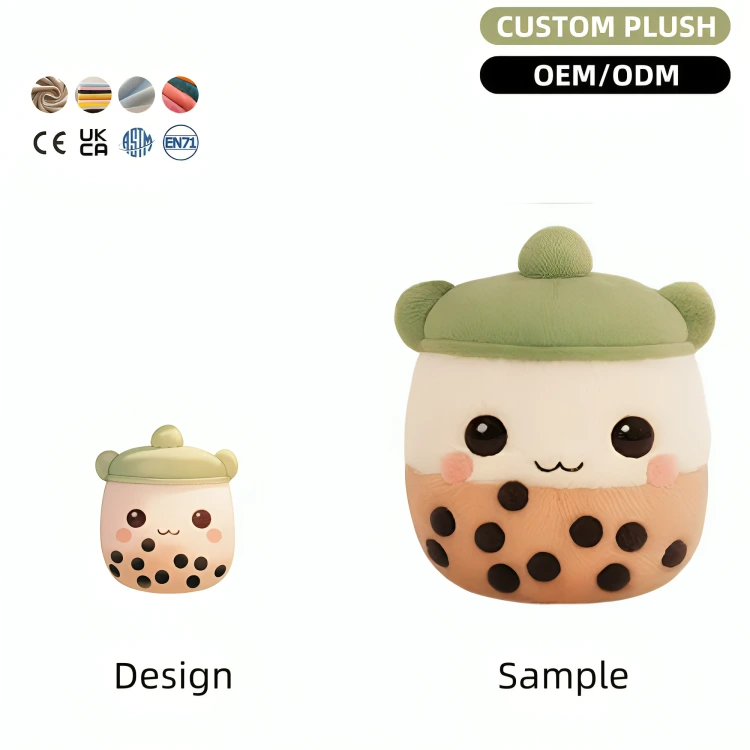 Best Factory Custom Boba Plushie Kawaii Soft Milk Tea Coffee Cup Toy Plush Toy Manufacturer Made Low Moq Add Your Logo 1