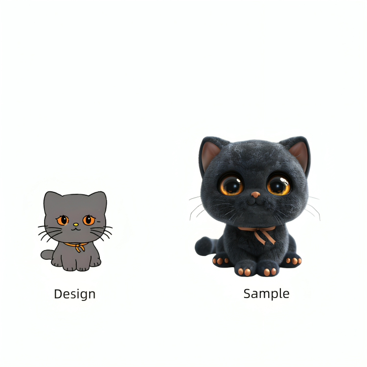 CE OEM ODM Manufacturer Custom Black Cat Plush Pillow Toy Soft Kawaii Plushies Stuffed Animals Peluche Chat Noir Réalist 10