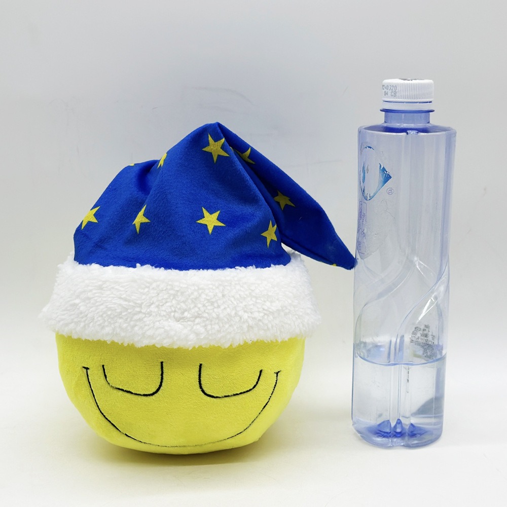 Мягкая игрушка «Дремлющий бульдозер» 15 см | Милая игрушка-смайлик с изображением флага ЕС, спящая во время сна 22