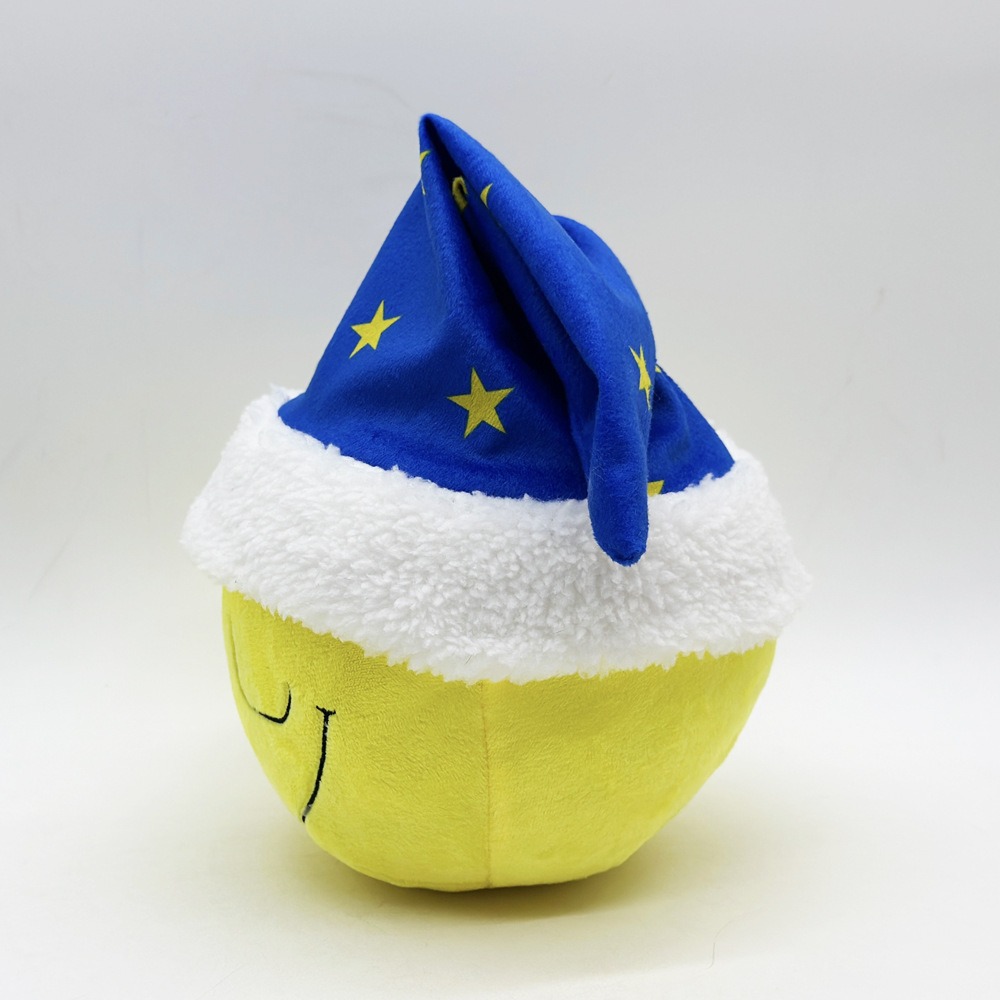 Мягкая игрушка «Дремлющий бульдозер» 15 см | Милая игрушка-смайлик с изображением флага ЕС, спящая во время сна 18