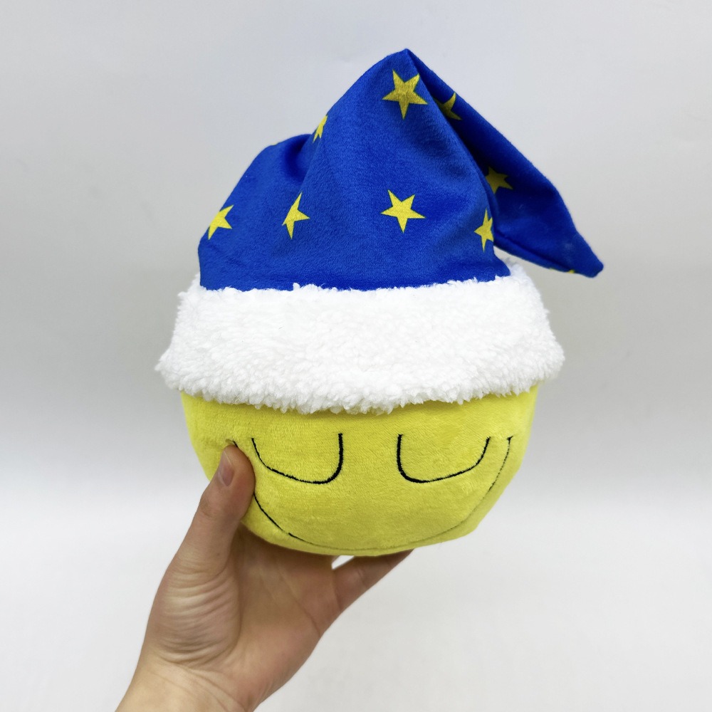 Мягкая игрушка «Дремлющий бульдозер» 15 см | Милая игрушка-смайлик с изображением флага ЕС, спящая во время сна 21