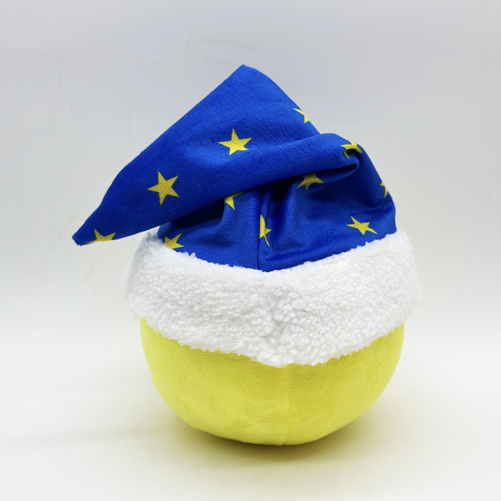 Мягкая игрушка «Дремлющий бульдозер» 15 см | Милая игрушка-смайлик с изображением флага ЕС, спящая во время сна 17