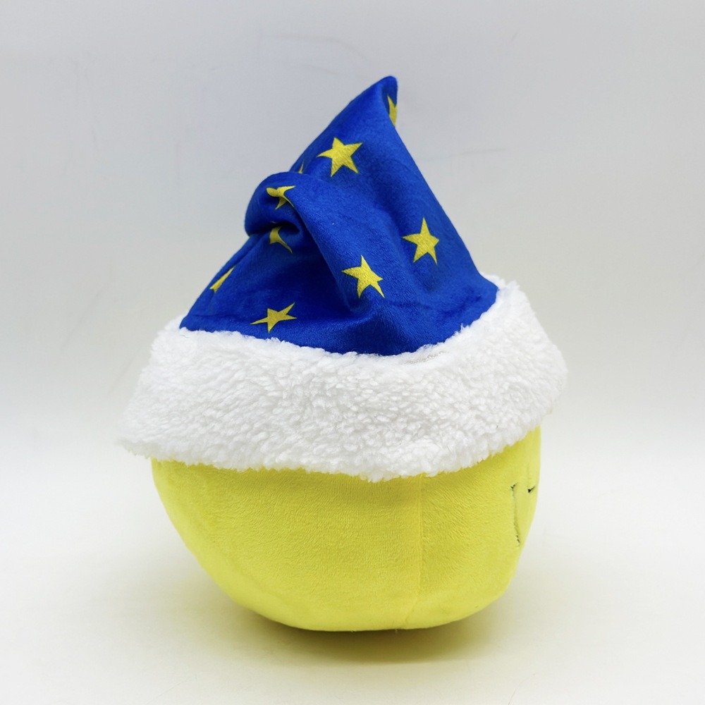 Мягкая игрушка «Дремлющий бульдозер» 15 см | Милая игрушка-смайлик с изображением флага ЕС, спящая во время сна 20