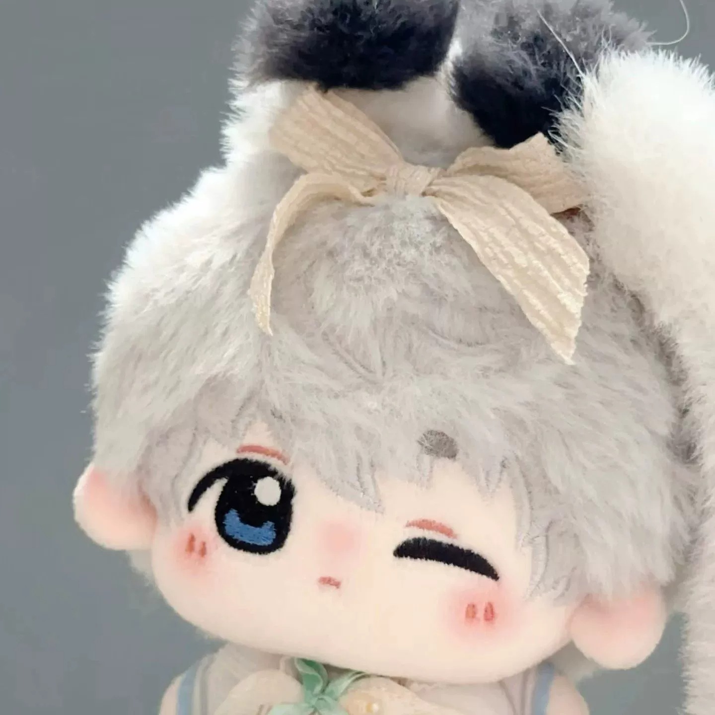 Q-Style Silver-Gray Hair Character Mochi Plush Dolls - Cute IP Derived Soft Stuffed Toys 13