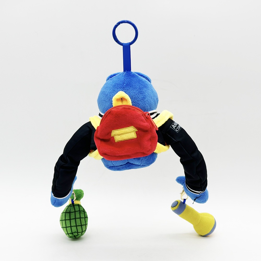 13cm Animal_OG_v1 Plush  Blue Plush Keychain - Stylish Character Stuffed Toy with Jacket & Detachable Accessories 23