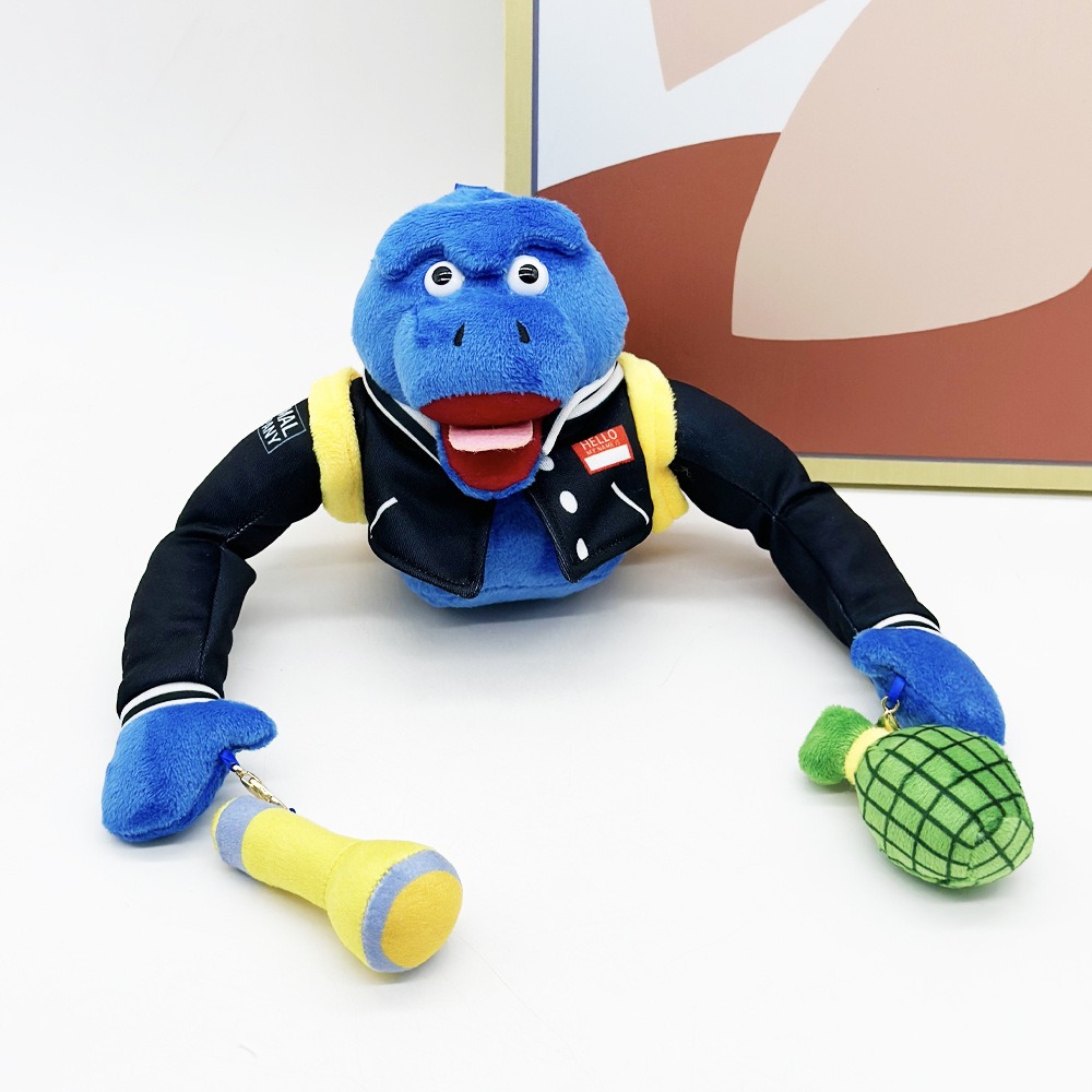 13cm Animal_OG_v1 Plush  Blue Plush Keychain - Stylish Character Stuffed Toy with Jacket & Detachable Accessories 19