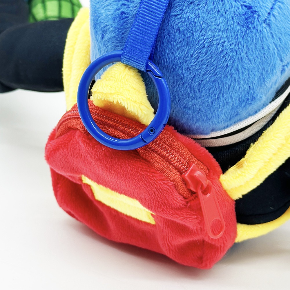 13cm Animal_OG_v1 Plush  Blue Plush Keychain - Stylish Character Stuffed Toy with Jacket & Detachable Accessories 17