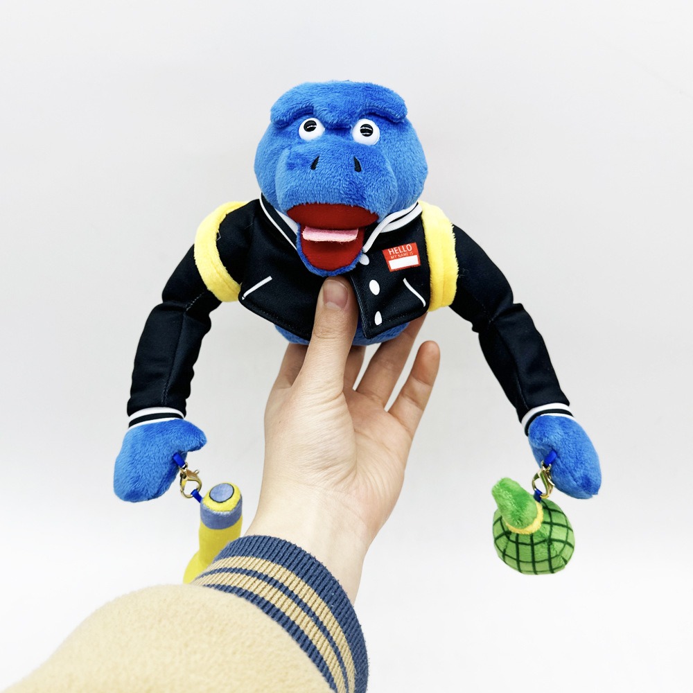 13cm Animal_OG_v1 Plush  Blue Plush Keychain - Stylish Character Stuffed Toy with Jacket & Detachable Accessories 21