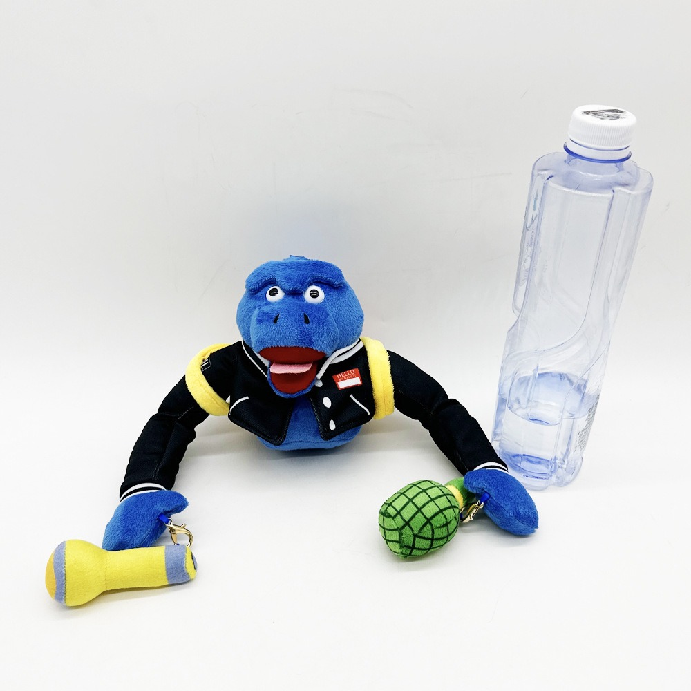 13cm Animal_OG_v1 Plush  Blue Plush Keychain - Stylish Character Stuffed Toy with Jacket & Detachable Accessories 20