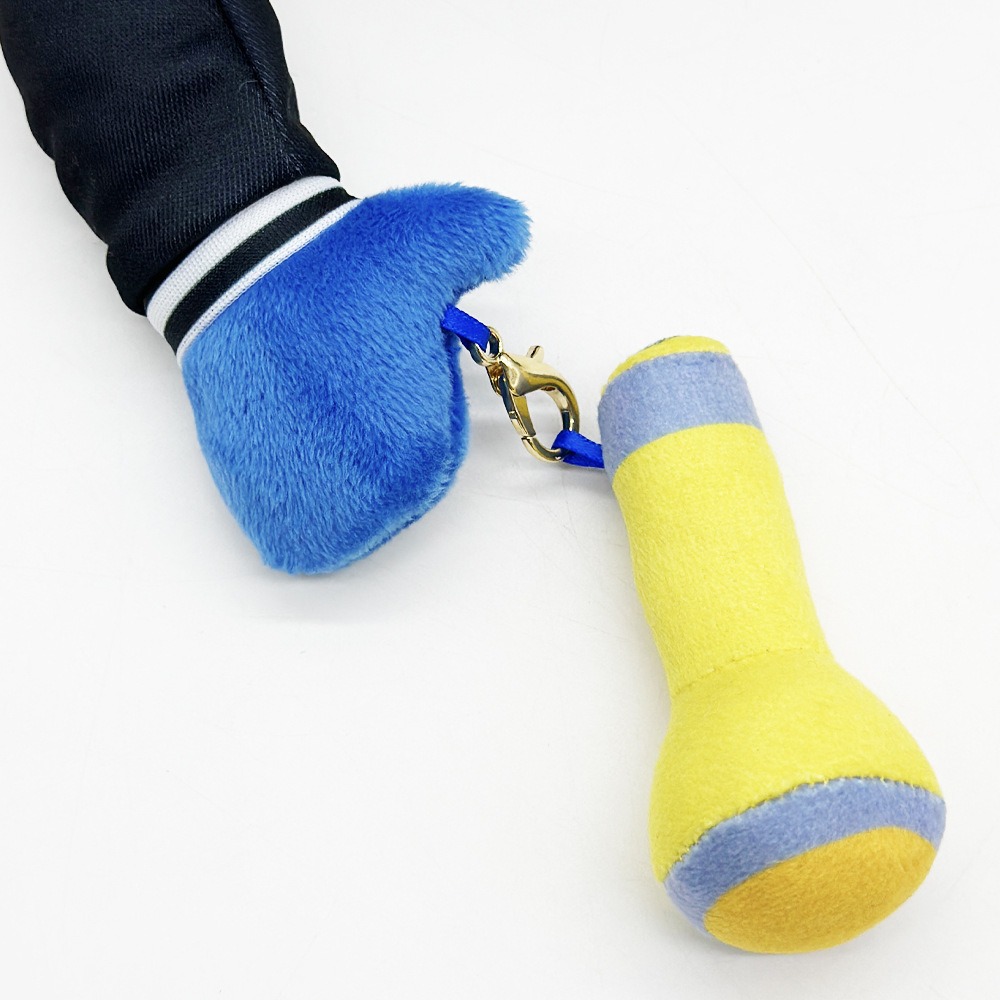 13cm Animal_OG_v1 Plush  Blue Plush Keychain - Stylish Character Stuffed Toy with Jacket & Detachable Accessories 16