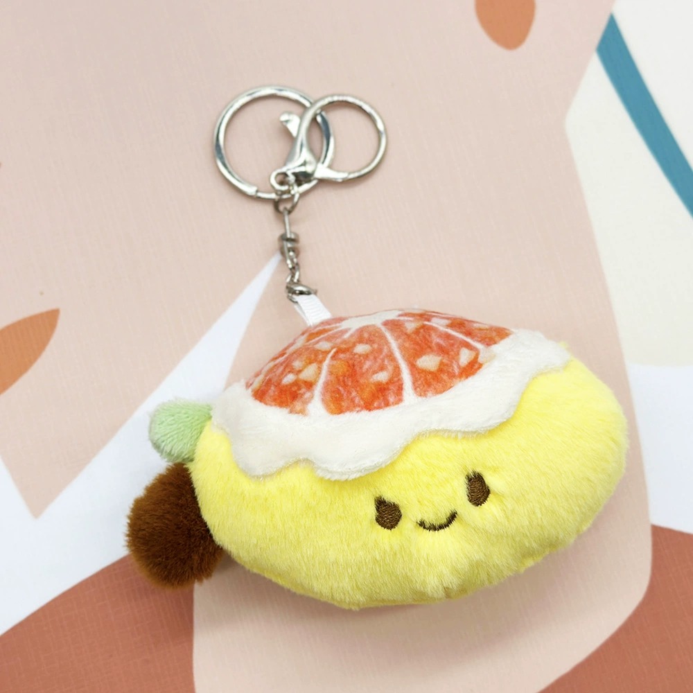 12*14cm Cute Grapefruit Shaped Soft Plush Keychain - Adorable Bag Pendant Stuffed Toy 11