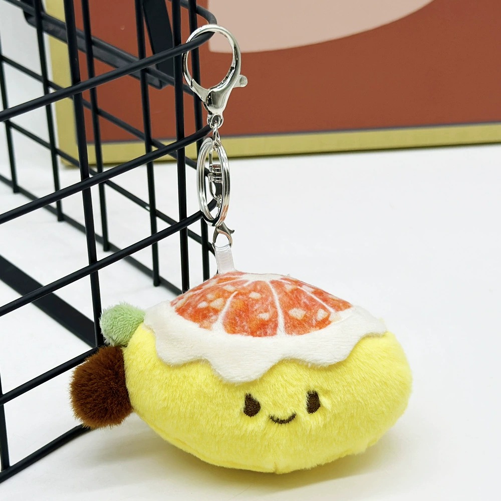 12*14cm Cute Grapefruit Shaped Soft Plush Keychain - Adorable Bag Pendant Stuffed Toy 16