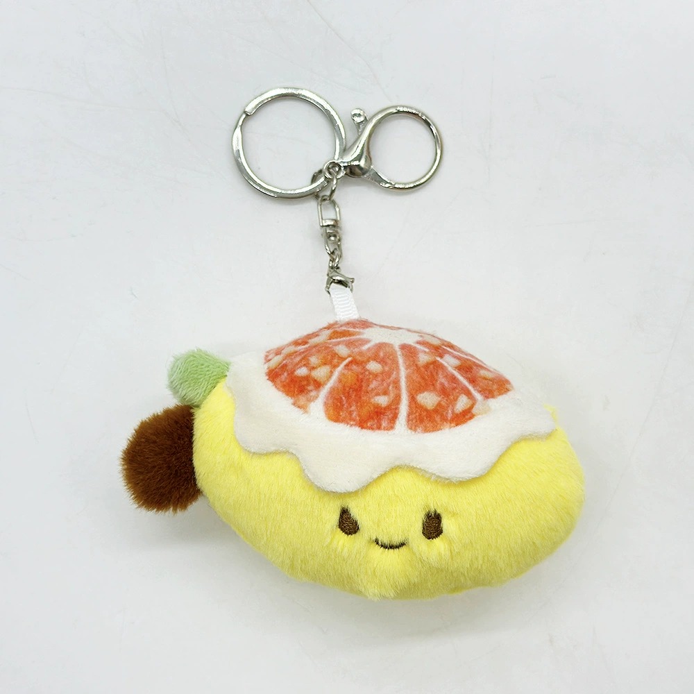12*14cm Cute Grapefruit Shaped Soft Plush Keychain - Adorable Bag Pendant Stuffed Toy 13