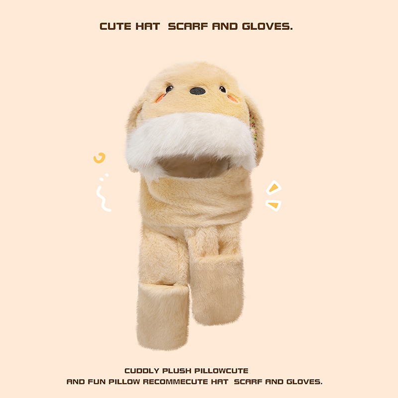 Soft Plush Fox Hat for Winter with Handmade Floral-Decorated Ears - Cute Warm Headwear for Kids and Adults Suitable 12