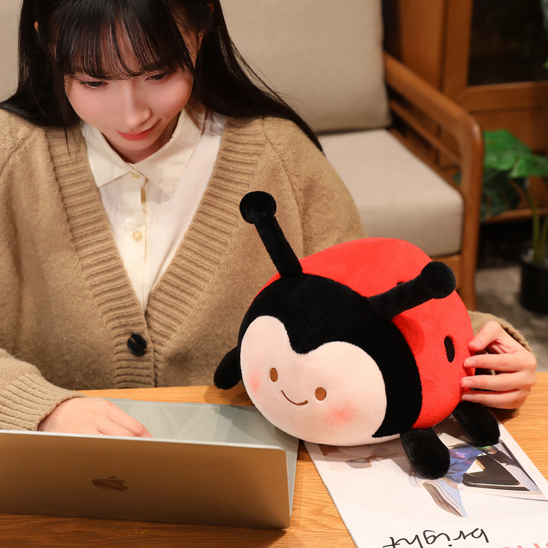 Super Soft Ladybug Plush Toy, Adorable Stuffed Insect Doll with Spot Details 12